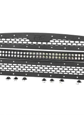 Rough Country Mesh Grille 30 Inch Dual Row LED Black White DRL for Ram 1500 2013-2024                                     - 70199DRL - Image 6