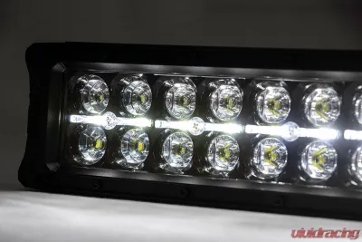 Rough Country Mesh Grille 30 Inch Dual Row LED Black White DRL for Ram 1500 2013-2024 - 70199DRL
