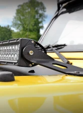 Rough Country 20" Single or Dual Row LED Light Bar Hood Mounting Brackets Jeep Wrangler TJ LJ 1997-2006                                     - 70210 - Image 3