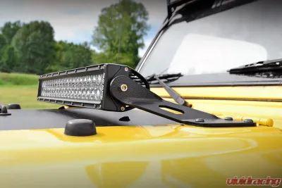 Rough Country 20" Single or Dual Row LED Light Bar Hood Mounting Brackets Jeep Wrangler TJ LJ 1997-2006 - 70210