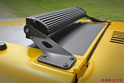 Rough Country 20" Single or Dual Row LED Light Bar Hood Mounting Brackets Jeep Wrangler TJ LJ 1997-2006 - 70210