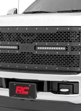 Rough Country Mesh Grille Black 12 Dual Row LED Ford F-250 Super Duty F-350 Super Duty 2WD | 4WD 2017-2019                                     - 70216 - Image 6