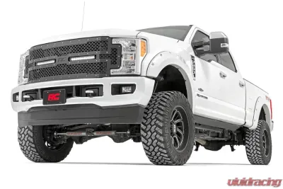 Rough Country Mesh Grille Black 12 Dual Row LED Ford F-250 Super Duty F-350 Super Duty 2WD | 4WD 2017-2019 - 70216