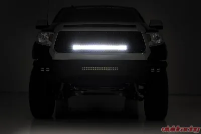 Rough Country Mesh Grille Black Series with White DRL for 2014-2017 Toyota Tundra 2WD 4WD - 70225