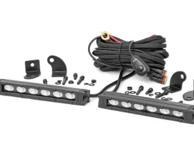 Rough Country 6 Inch Black Series LED Light Bar Slim Line Pair