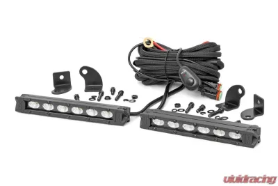 Rough Country 6 Inch Black Series LED Light Bar Slim Line Pair - 70406ABL