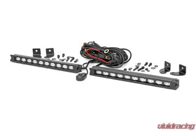 Rough Country 10 Inch Black Series LED Light Bar Slim Line Pair - 70410ABL