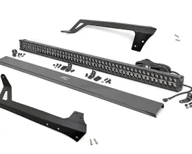 Rough Country 50 Inch LED Windshield Light Bar Mount for Jeep Wrangler 2007-2018, Black