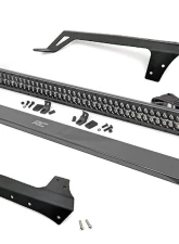 Rough Country 50 Inch LED Windshield Light Bar Mount for Jeep Wrangler 2007-2018, Black                                     - 70504BLDRLA - Image 4