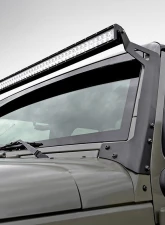 Rough Country 50 Inch LED Windshield Light Bar Mount for Jeep Wrangler 2007-2018, Black                                     - 70504BLDRLA - Image 2