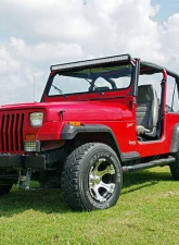 Rough Country 50" Straight LED Light Bar Upper Windshield Mounting Brackets for Jeep Wrangler YJ 1987-1995                                     - 70508 - Image 4