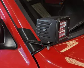 Rough Country Lower Windshield LED Light Mounts Jeep Cherokee XJ | Comanche MJ Jeep Cherokee 1984-2001