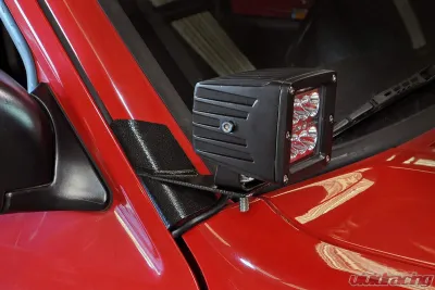 Rough Country Lower Windshield LED Light Mounts Jeep Cherokee XJ | Comanche MJ Jeep Cherokee 1984-2001 - 70525