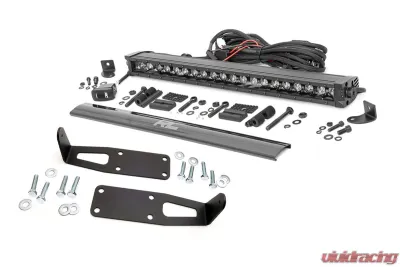 Rough Country LED Bumper Mount Black Series w/White DRL Dodge Ram 2500 3500 Ram 2500 3500 2003-2018 - 70568BLDRL