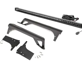 Rough Country 50-Inch LED Light Kit Windshield Mount for Jeep Wrangler 1997-2006, Black