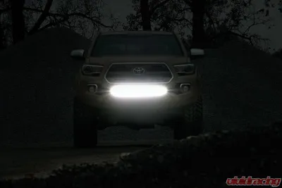 Rough Country LED Light Kit Lower Grille Mount 30 Inch Black for Toyota Tacoma 2016-2023 - 70619BLDRL