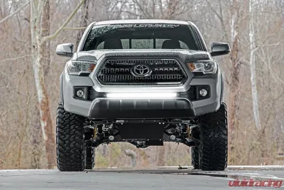 Rough Country LED Light Kit Lower Grille Mount 30 Inch Black for Toyota Tacoma 2016-2023 - 70619BLDRL