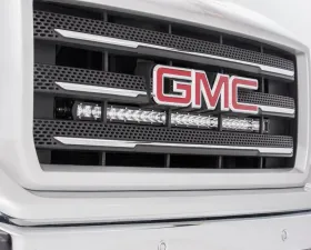 Rough Country LED Light behind Grille Mount 30 Chrome Single Row Chevy Silverado 1500 GMC Sierra 1500 2WD | 4WD 2014-2018