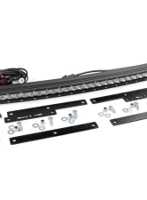 Rough Country LED Light behind Grille Mount 30 Chrome Single Row Chevy Silverado 1500 GMC Sierra 1500 2WD | 4WD 2014-2018                                     - 70625 - Image 2