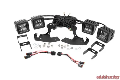 Rough Country LED Fog Light Kit Black Series Chevy Silverado 2500 HD 3500 HD 2WD | 4WD 2011-2014 - 70628