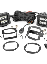 Rough Country LED Light Fog Mount 2 Black Pair Jeep Wrangler JK Unlimited 2WD | 4WD Wrangler JK 2 Door 2010-2018                                     - 70630 - Image 2