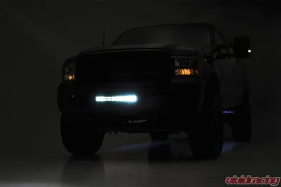 Rough Country 20 Inch LED Light Kit Bumper for 2005-2007 Ford F-250/F-350 Chrome Dual Row Amber DRL - 70664DRLA