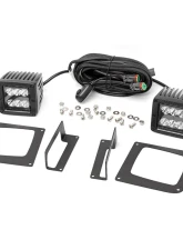 Rough Country LED Light Fog Mount 2 Black Pair GMC Sierra 1500 2WD 4WD 2014-2015                                     - 70689 - Image 5