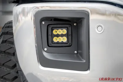 Rough Country LED Light Fog Mount 2 Black Pair GMC Sierra 1500 2WD 4WD 2014-2015 - 70689