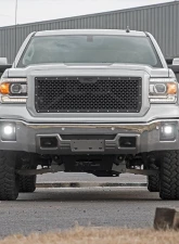 Rough Country LED Light Fog Mount 2 Black Pair GMC Sierra 1500 2WD 4WD 2014-2015                                     - 70689 - Image 4