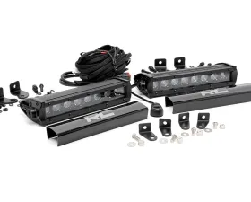 Rough Country 8in LED Grille Kit Black Series Ford F-250 Super Duty 2WD 4WD 2017-2019