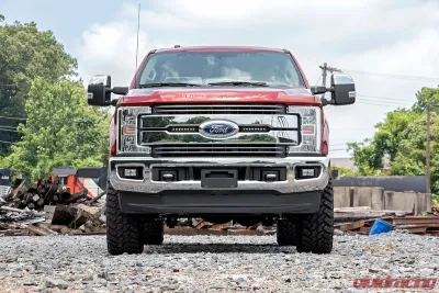 Rough Country 8in LED Grille Kit Black Series Ford F-250 Super Duty 2WD 4WD 2017-2019 - 70697