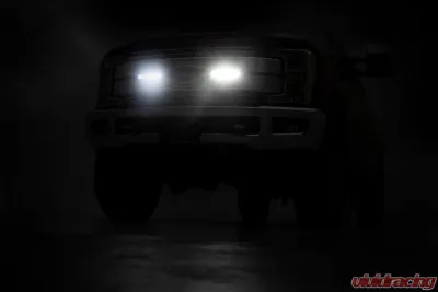 Rough Country 8in LED Grille Kit Black Series Ford F-250 Super Duty 2WD 4WD 2017-2019 - 70697