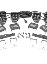 Rough Country Triple LED Fog Light Kit Black Series w/Amber DRL Ford Raptor 2017-2020                                     - 70700DRLA - Image 2