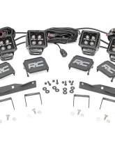 Rough Country Triple LED Fog Light Kit Black Series w/White DRL Ford Raptor 2017-2020                                     - 70700DRL - Image 2