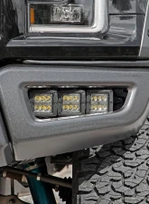 Rough Country Triple LED Fog Light Kit Black Series Ford Raptor 2017-2020                                     - 70700 - Image 6
