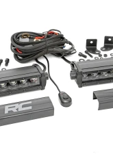 Rough Country 6 Inch Black Series LED Light Bar Single Row Pair                                     - 70706BL - Image 4