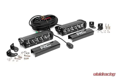 Rough Country 6" Chrome Series Single Row CREE LED Light Bar Pair - 70706