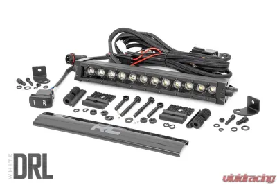 Rough Country 12 Inch Black Series LED Light Bar Single Row Amber DRL - 70712BLDRLA