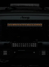 Rough Country 12 Inch Black Series LED Light Bar Single Row Amber DRL                                     - 70712BLDRLA - Image 4