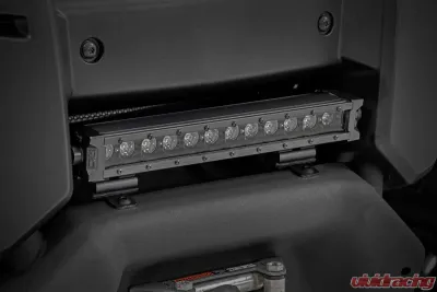 Rough Country 12 Inch Black Series LED Light Bar Single Row Cool White DRL - 70712BLDRL