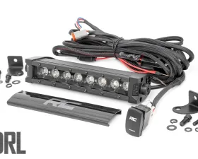 Rough Country 8 Inch Black Series LED Light Bar Single Row Amber DRL