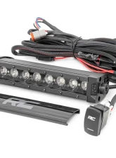 Rough Country 8 Inch Black Series LED Light Bar Single Row Cool White DRL - 3200 Lumens                                     - 70718BLDRL - Image 6
