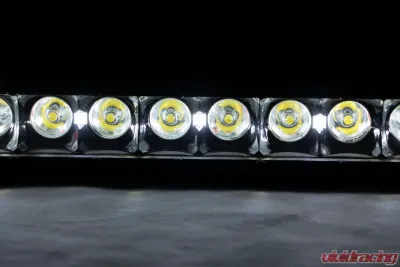 Rough Country 8 Inch Black Series LED Light Bar Single Row Cool White DRL - 3200 Lumens - 70718BLDRL