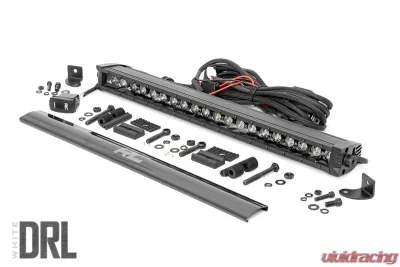 Rough Country 20 Inch Black Series LED Light Bar Single Row Cool White DRL - 70720BLDRL