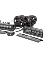 Rough Country 8 Inch Black Series LED Light Bar Single Row Cool White DRL Pair                                     - 70728BLDRL - Image 6