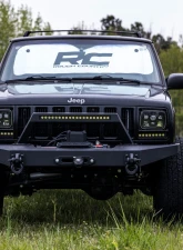 Rough Country 8 Inch Black Series LED Light Bar Single Row Cool White DRL Pair                                     - 70728BLDRL - Image 5