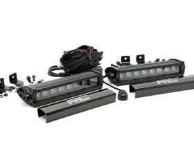 Rough Country 8 Inch Black Series LED Light Bar Single Row Pair