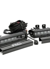 Rough Country 8 Inch Black Series LED Light Bar Single Row Pair                                     - 70728BL - Image 5