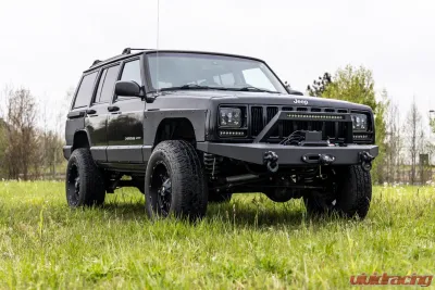 Rough Country 8 Inch Black Series LED Light Bar Single Row Pair - 70728BL