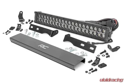 Rough Country 20-Inch LED Light Kit Bumper Mount for 2005-2007 Ford F-250/F-350 Black Dual Row Amber DRL - 70773DRLA